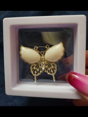 Saffron Trading Co. Gold Plated Butterfly Brooch